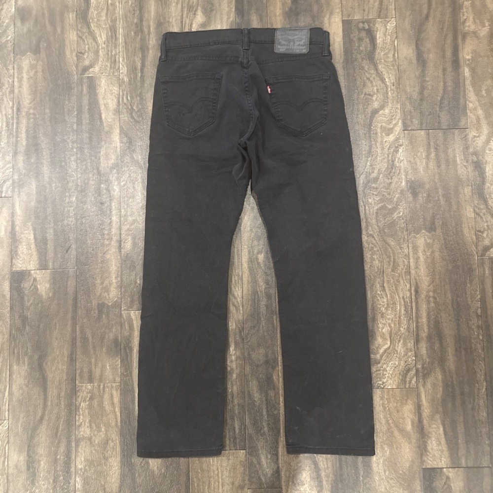 Levi's 504 Straight Leg Slim Fit Dark Wash Denim Jeans Men's Size 30x30 Black